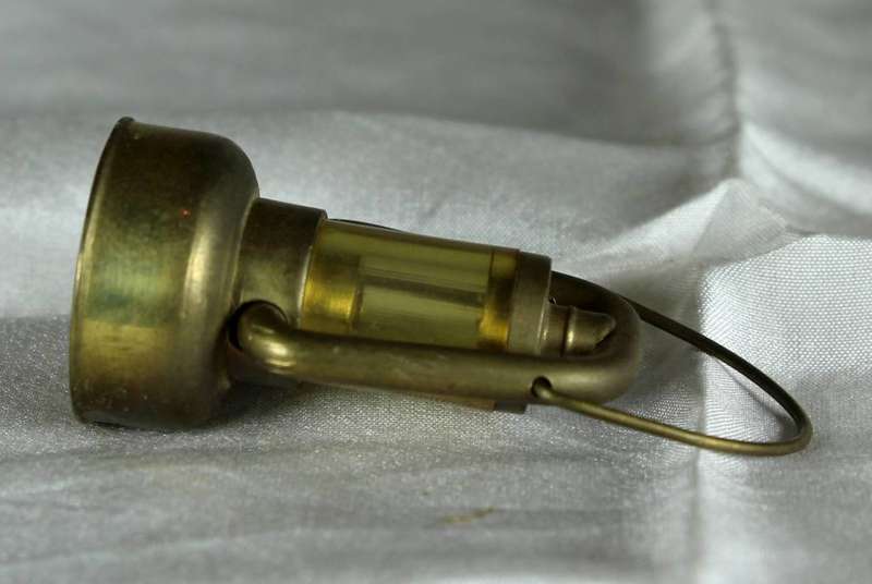 Miniature brass storm lamp