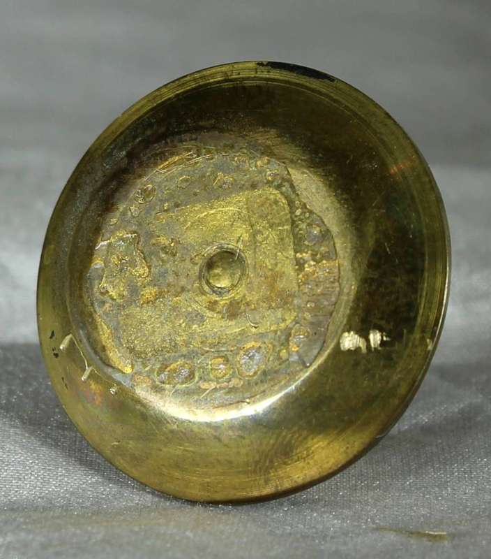 Miniature brass cup & saucer