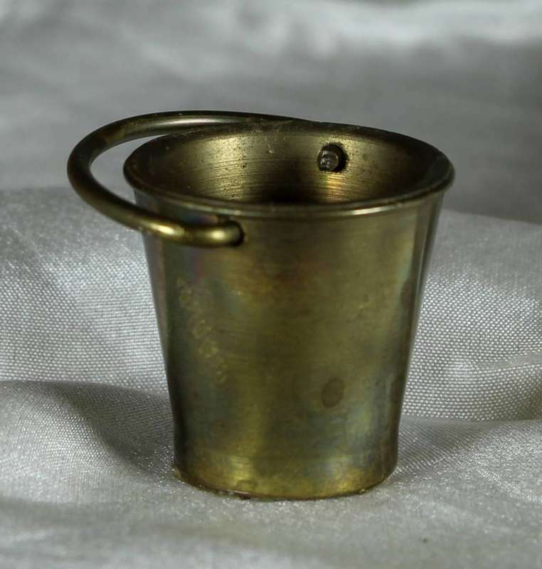 Miniature brass fire bucket