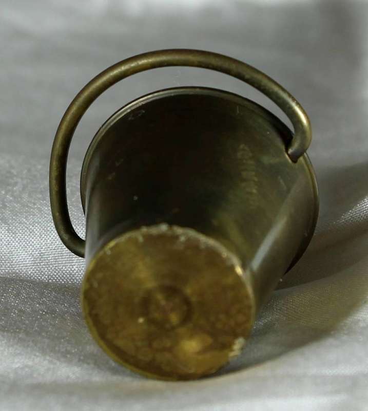 Miniature brass fire bucket
