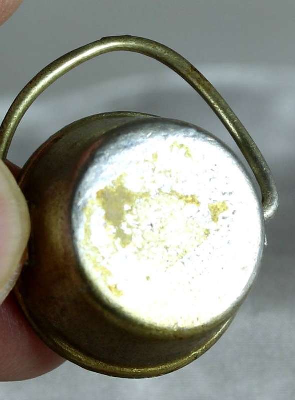 Miniature brass jam pot