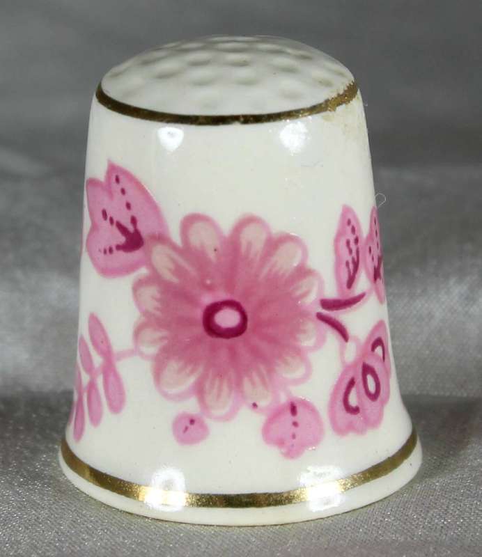 Thimble - Masons - pink flowers