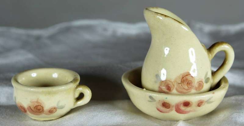 Miniature Porcelain - Wash Basin, Pitcher and Chamber Pot