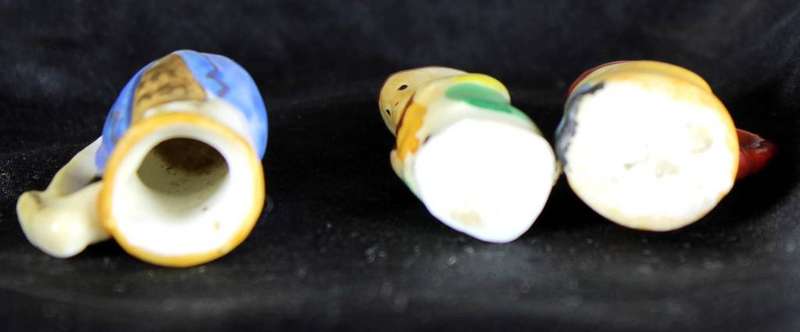 Miniature porcelain - trio of character jugs