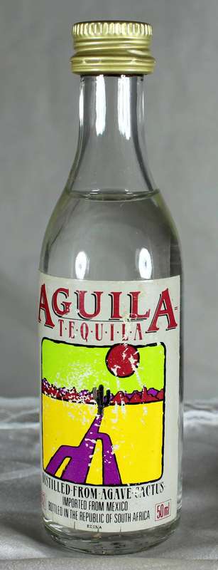 Mini liquor bottle - Aguila Tequila