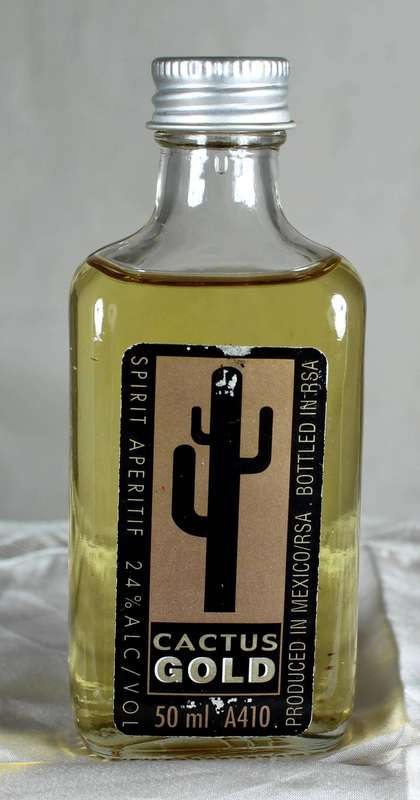 Mini liquor bottle - Cactus Gold