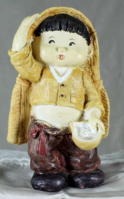 Vintage koreart - boy with jersey over his head