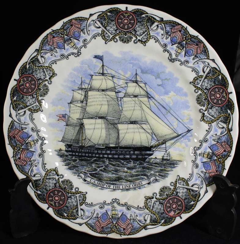 Churchill display plate - US ship of the line Ohio