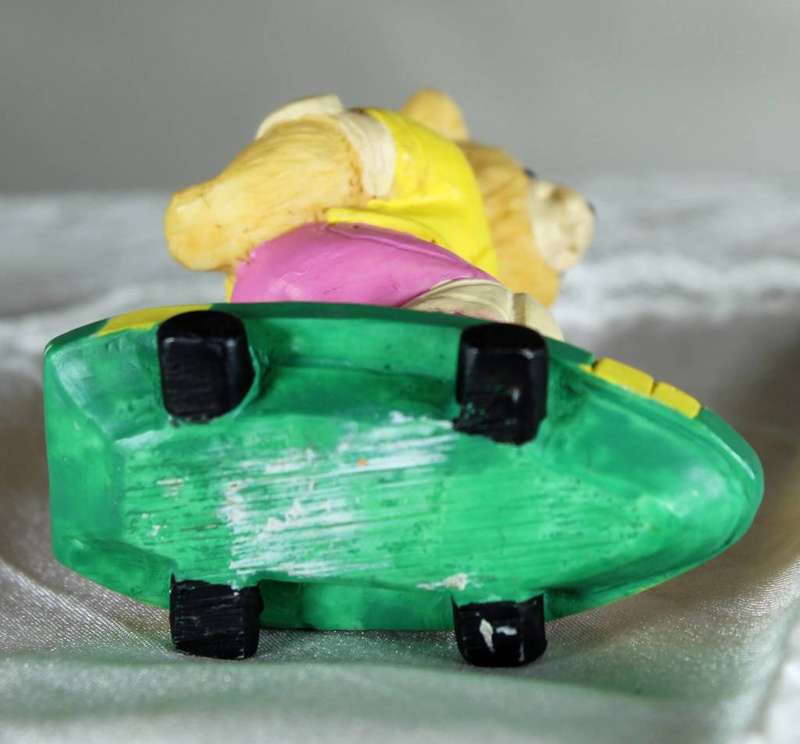 Bear riding a skateboard