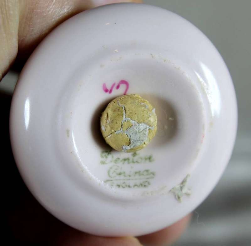 Vintage Denton china - Pink flower salt & pepper shaker
