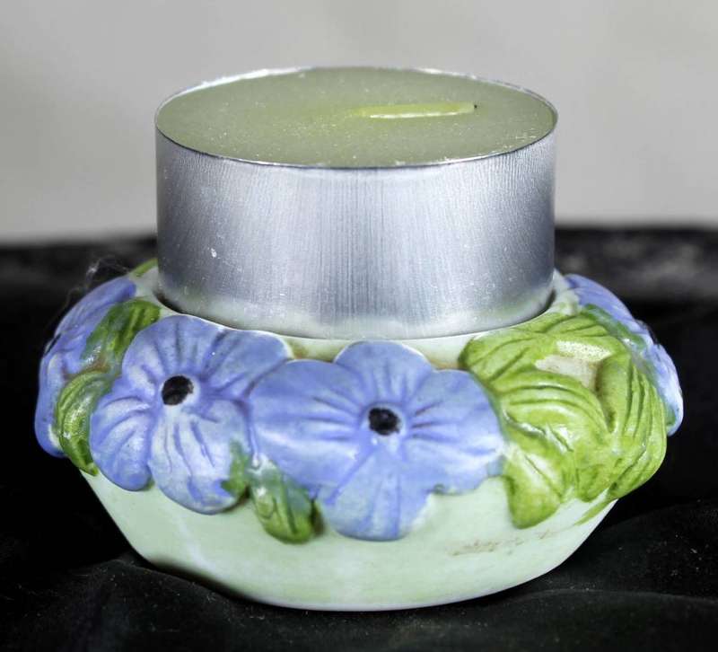Royal Crest - Purple flower tea candle holders