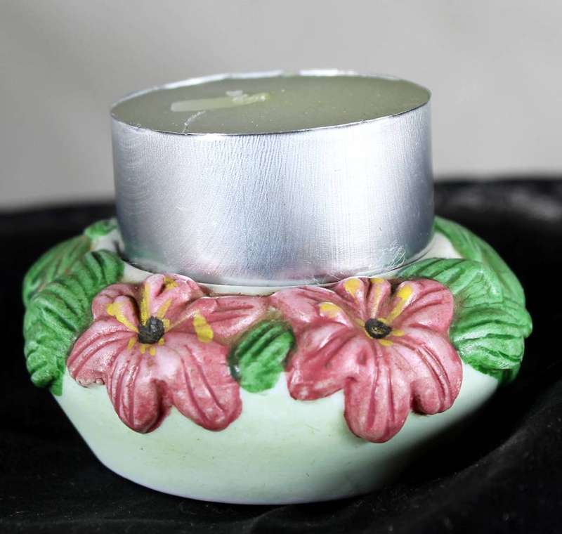 Royal Crest pink flower tea candle holders