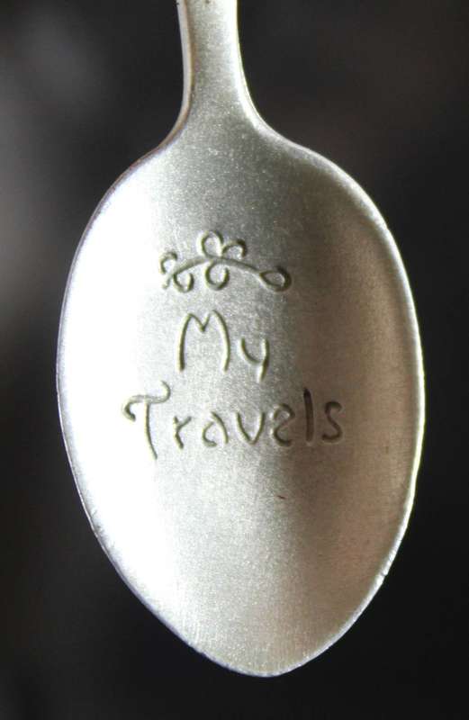 Souvenir tea spoon - Hollywood - My travels engraved