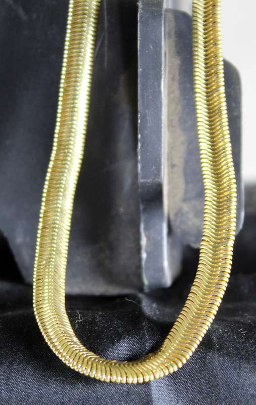 Costume Jewellery - Gold Necklace - Snake Shape