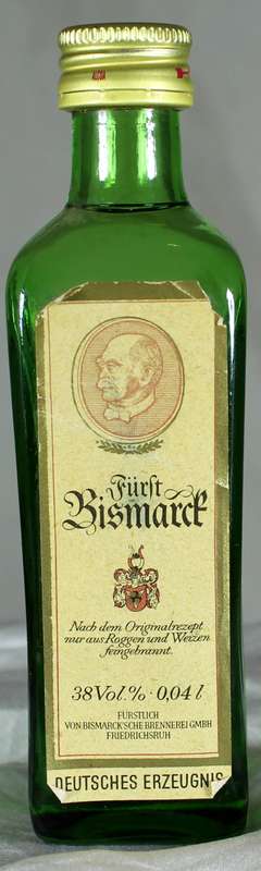 Mini Liquor Bottle - Furst Bismarck (40ml) Vintage - BID NOW!!!