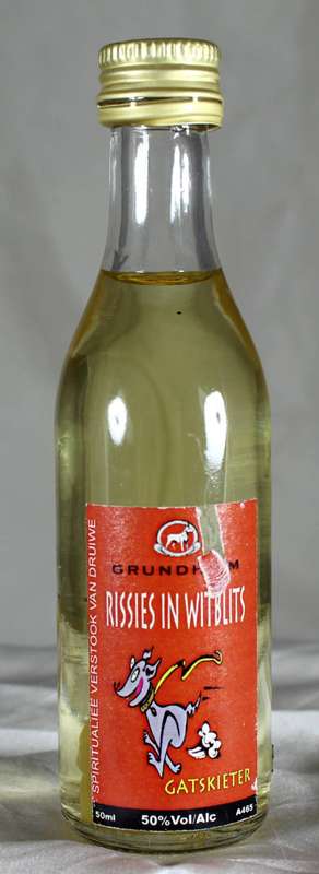 Mini liquor bottle - Gatskieter - Rissies in Witblits