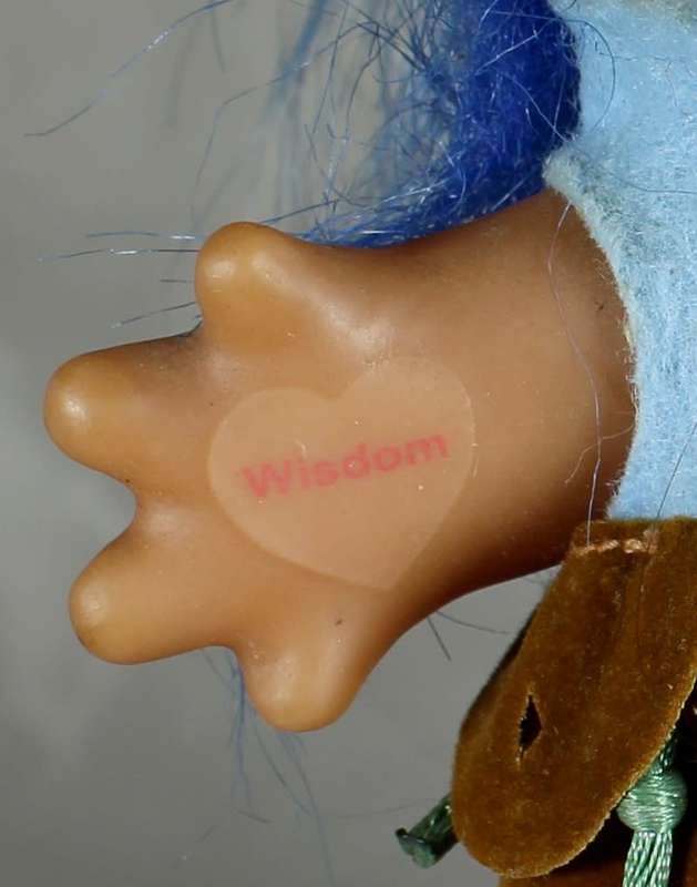 Vintage Olga P Tiddle Dam troll doll - wisdom
