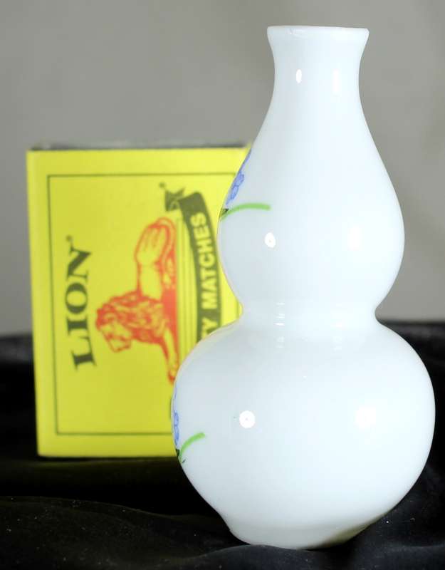 Small Chinese glass bud vase