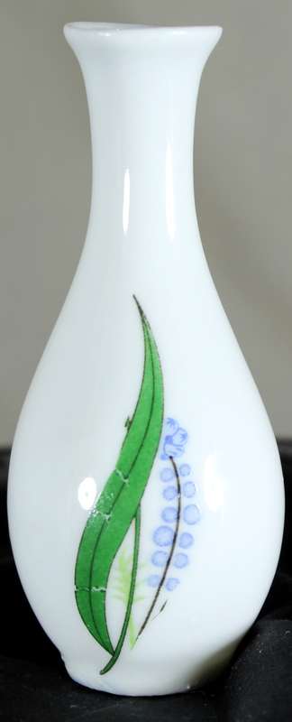 Small Chinese glass bud vase