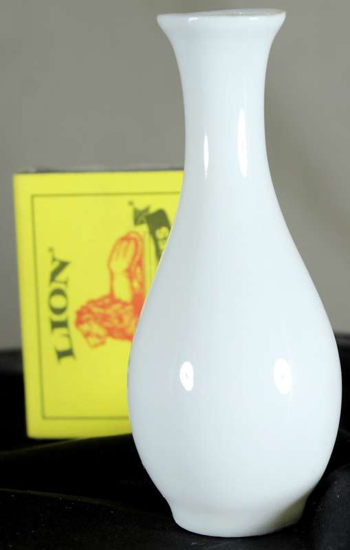 Small Chinese glass bud vase