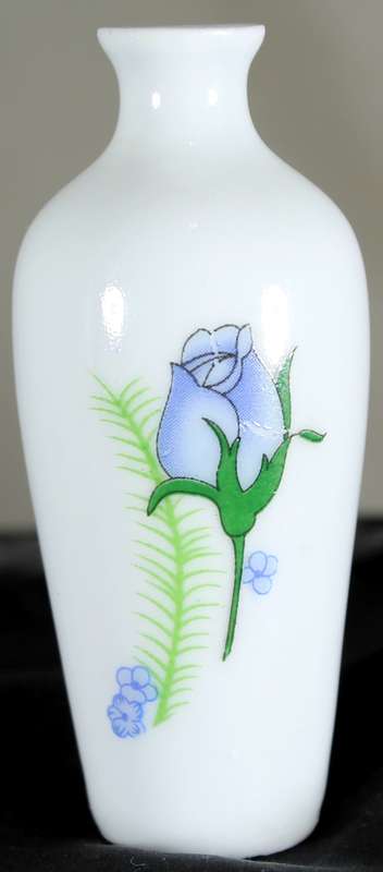Small Chinese glass bud vase