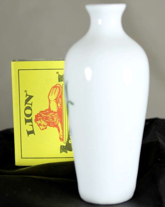 Small Chinese glass bud vase