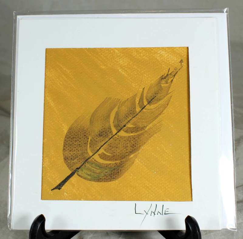 Lynne Jackson - feather - watercolor greeting card