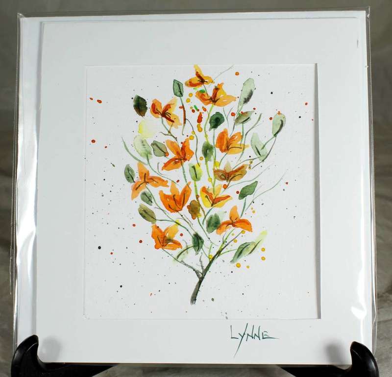 Lynne Jackson - autumn leaves - watercolor greeting card
