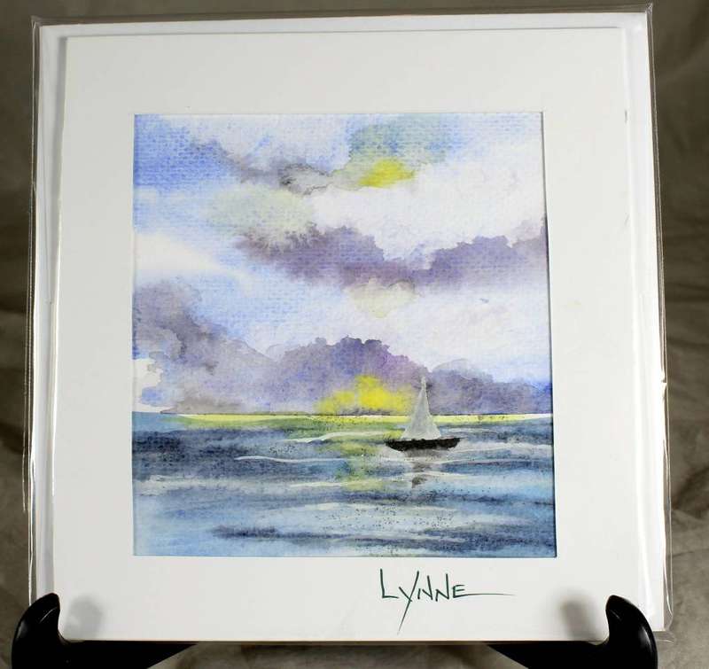 Lynne Jackson - sailboat - watercolor greeting card