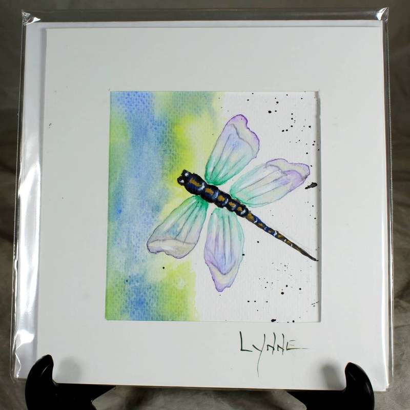 Lynne Jackson - dragonfly - watercolor greeting card