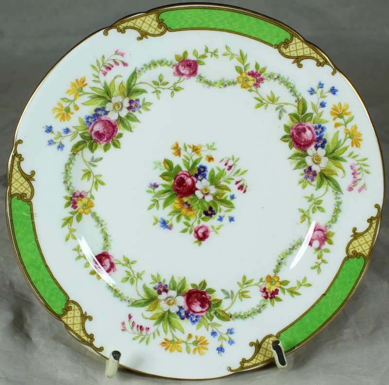 Shelley - Du Barry green - side plate