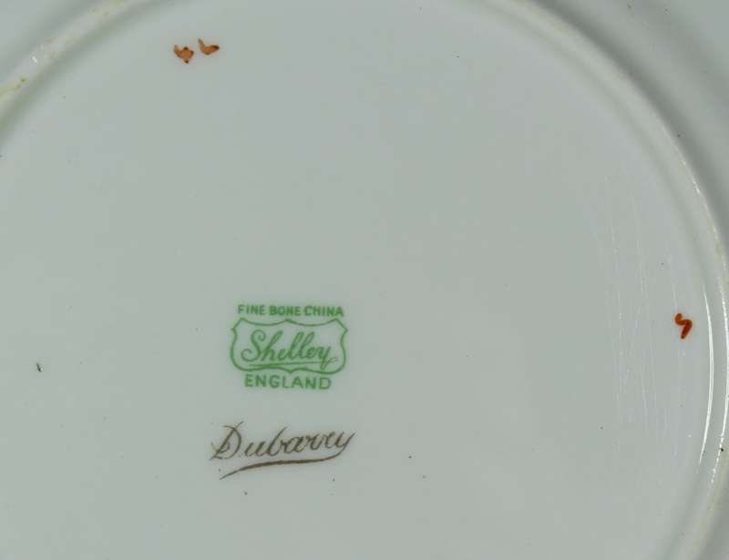 Shelley - Du Barry green - side plate