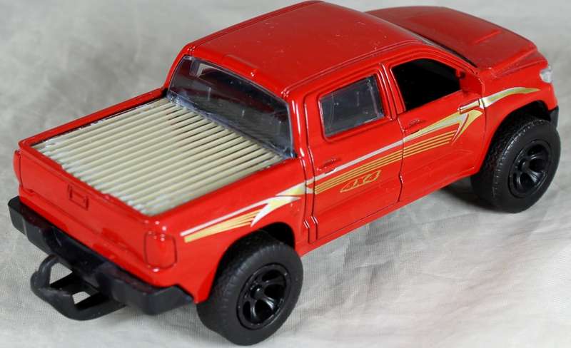 Red pick-up truck