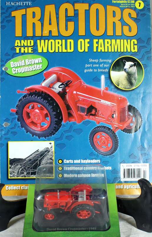 Collectible tractor & info sheet - David Brown Cropmaster