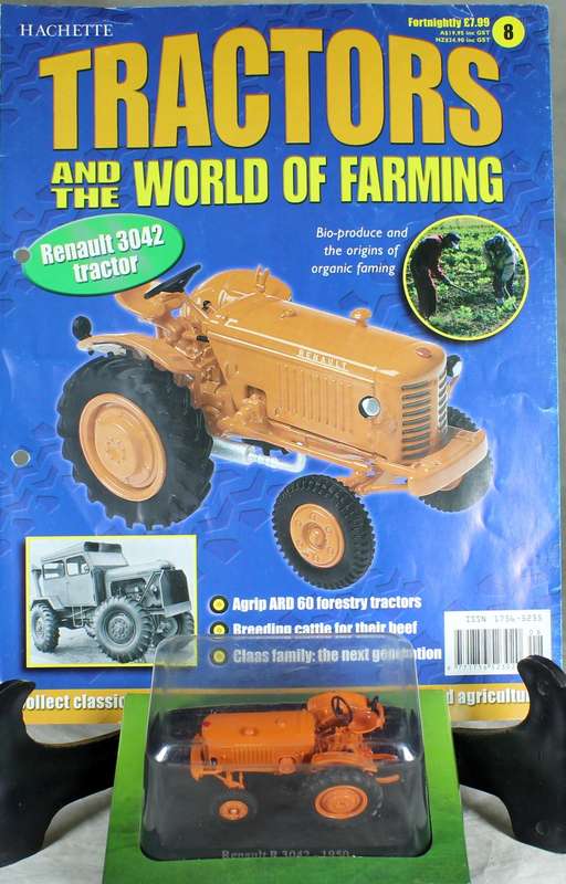 Collectible tractor & info sheet - Renault 3042