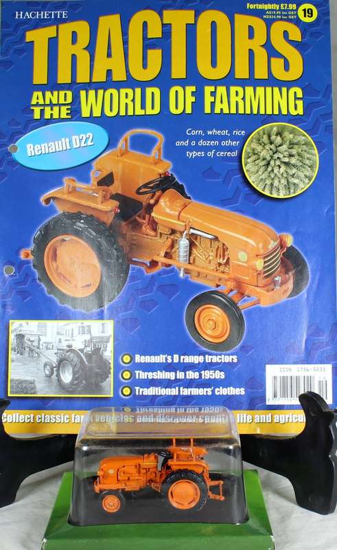 Collectible tractor & info sheet - Renault D22