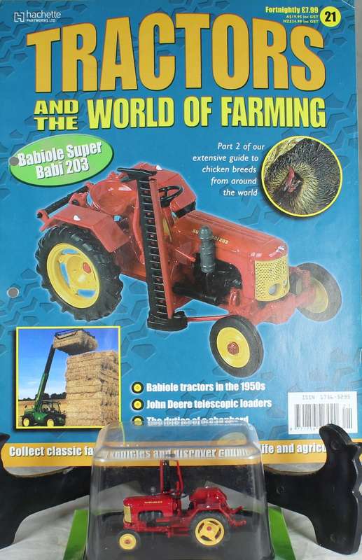 Collectible tractor & info sheet - Babiole Super Babi 203