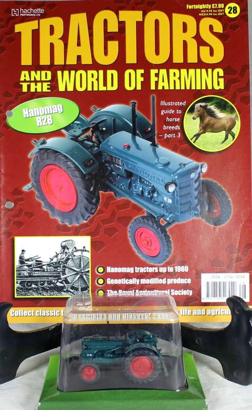 Collectible tractor & info sheet - Hanomag R28