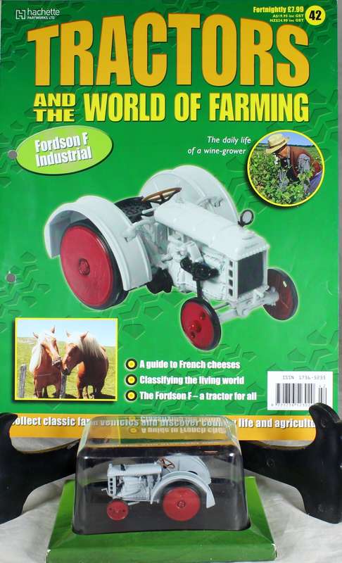 Collectible tractor & info sheet - Fordson F Industrial