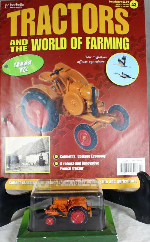 Collectible tractor & info sheet - Alligaier R22