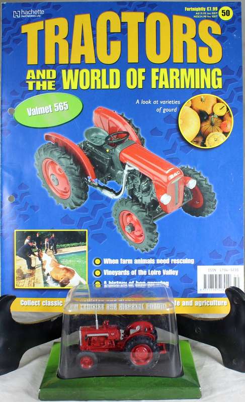 Collectible tractor & info sheet - Valmet 565