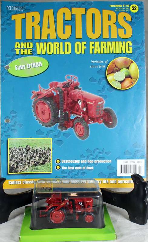 Collectible tractor & info sheet - Fahr D180H