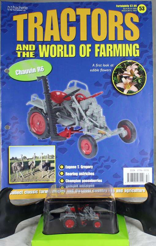 Collectible tractor & info sheet - Chauvin R6