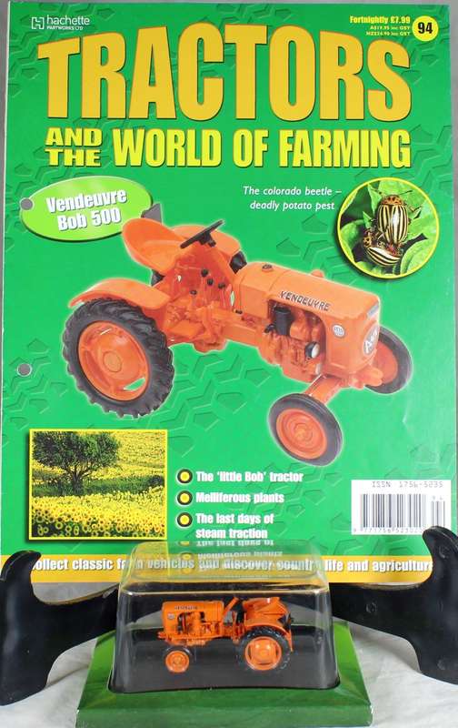 Collectible tractor & info sheet - Vendeuvre Bob 500