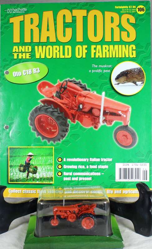 Collectible tractor & info sheet - Oto C18 R3