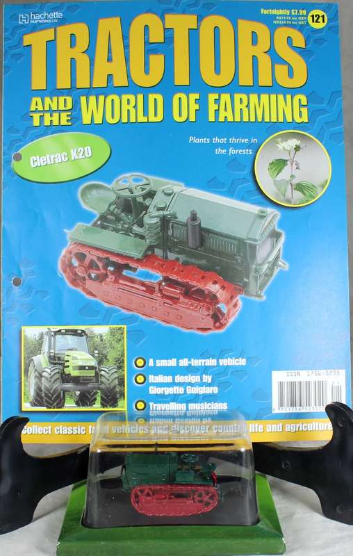 Collectible tractor & info sheet - Cletrac K20