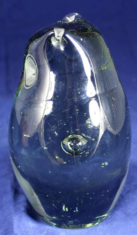 Large glass owl paperweight