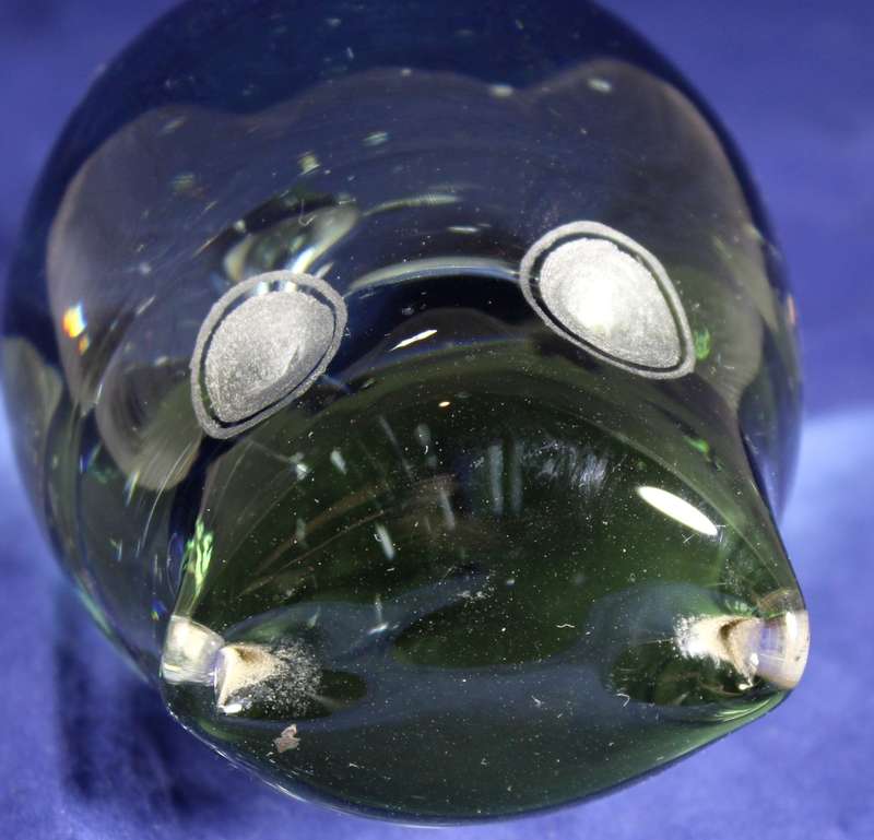 Large glass owl paperweight
