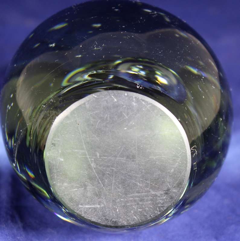 Large glass owl paperweight