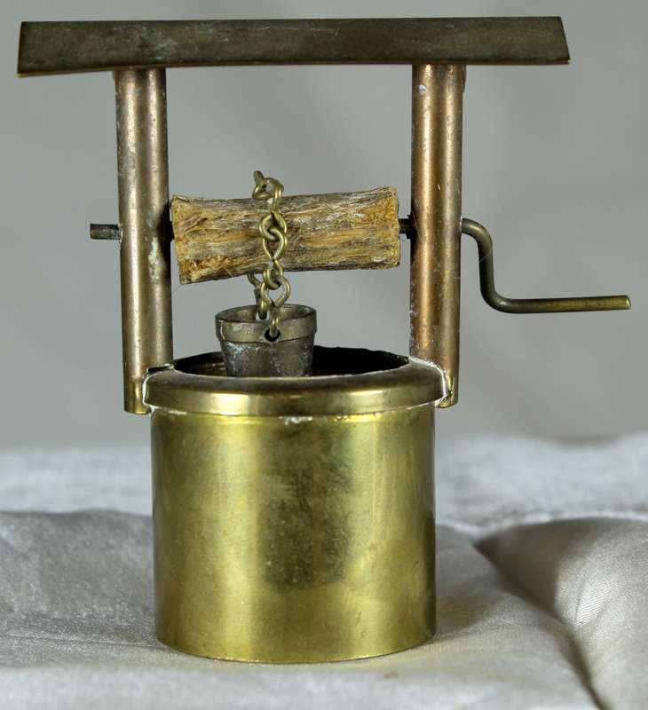 Miniature brass wishing well